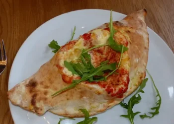 a pizza on a plate