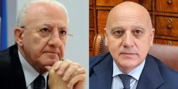 De Luca alla posa della prima pietra dei lavori di ampliamento dell’ospedale di Marcianise