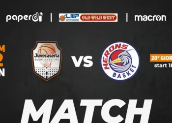 Basket B1, Paperdì Juvecaserta: al via il girone di ritorno, domani al PalaPiccolo la Herons Montecatini