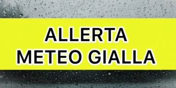 Maltempo, allerta meteo gialla sulla fascia costiera dalle 20